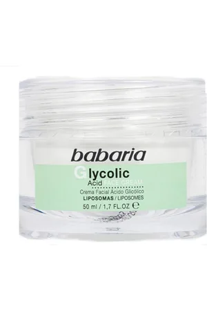 Babaria GLYCOLIC ACID crema facial renovación celular. Tratamiento Facial Hidratante. Edad: Entre 36 y 50 años, Más de 50 años. Tipo de Piel: Todo Tipo de Pieles. Tratamiento: Noche. Texturas: Crema. Tendencias: Skinimalism