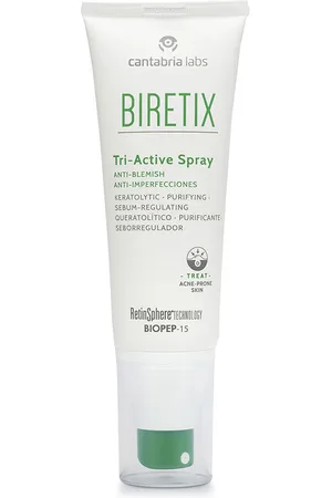 Cantabria Labs BIRETIX TRI-ACTIVE SPRAY anti-imperfecciones. Tratamiento Acné, Poros y puntos negros. Edad: Entre 18 y 25 años, Entre 26 y 35 años, Menos de 18 años. Tipo de Piel: Grasa, Acneica, Todo Tipo de Pieles. Formato: Spray. Producto de Parafarmac