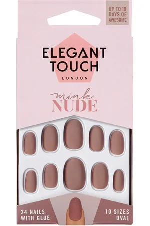 Elegant Touch Polished Colour 24 nails with glue oval. Uñas postizas y complementos