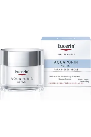 Eucerin AQUAporin ACTIVE cuidado hidratante piel seca. Tratamiento Facial Hidratante. Edad: Entre 18 y 25 años, Entre 26 y 35 años, Entre 36 y 50 años, Más de 50 años, Menos de 18 años. Tipo de Piel: Seca. Texturas: Crema. Formulación: Sin Parabeno