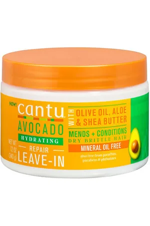 Cantu AVOCADO HYDRATING repair leave-in. Definición de rizos - Reparadores - Definición de rizos afro. Tipo de Cabello: Todo Tipo de Cabello, Cabello Seco, Cabello Rizado. Texturas: Crema. Formulación: Sin Parabenos, Sin Sulfatos, Sin Siliconas