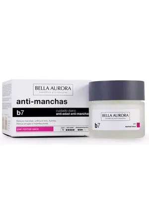 Bella Aurora B7 antimanchas regenerador aclarante SPF15. Cremas Antimanchas. Edad: Entre 26 y 35 años, Entre 36 y 50 años, Más de 50 años. Tipo de Piel: Todo Tipo de Pieles. Texturas: Crema. Protección SPF: Media SPF 15