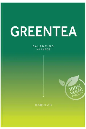 Barulab THE CLEAN vegan mask balancing green tea. Mascarilla Facial. Edad: Entre 18 y 25 años, Entre 26 y 35 años, Entre 36 y 50 años, Más de 50 años, Menos de 18 años. Tipo de Piel: Sensible, Todo Tipo de Pieles. Texturas: Crema. Tendencias: Té ve