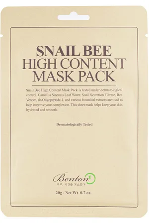 Benton SNAIL BEE HIGH CONTENT mask. Tratamiento Facial Hidratante. Tipo de Piel: Seca, Sensible. Texturas: Crema. Tendencias: Mucina de caracol, Cosmética Coreana