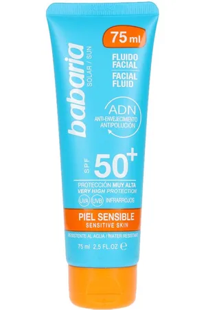 Babaria FLUIDO FACIAL aloe vera piel sensible SPF50+. Protector solar facial. Tipo de Piel: Sensible. Texturas: Fluido. Tendencias: Aloe Vera, Skinimalism. Ingredientes: Aloe Vera. Protección SPF: Muy alta SPF 50 +