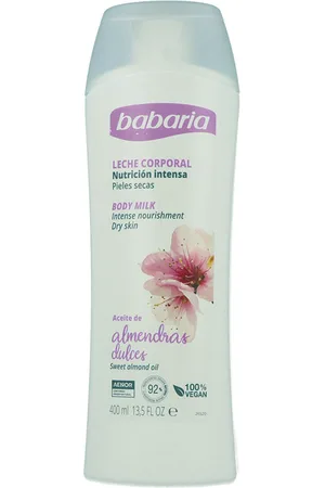 Babaria Aceite Almendras body milk piel seca. Hidratante corporal