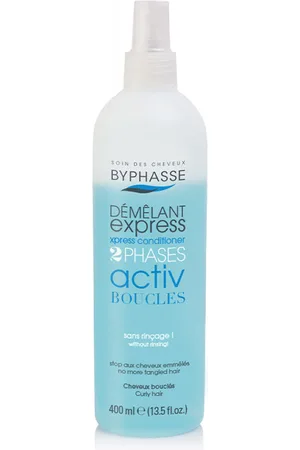 Byphasse EXPRÉS ACTIV BOUCLES acondicionador cabello rizado. Acondicionador desenredante - Definición de rizos. Tipo de Cabello: Cabello Rizado. Texturas: Líquido. Formato: Spray, Bifásico. Tendencias: Aloe Vera. Ingredientes: Aloe Vera