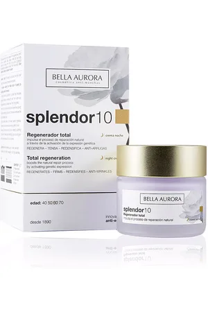 Bella Aurora SPLENDOR 10 regenerador total noche. Cremas Antiarrugas y Antiedad. Edad: Más de 50 años. Tipo de Piel: Todo Tipo de Pieles. Tratamiento: Noche. Texturas: Crema