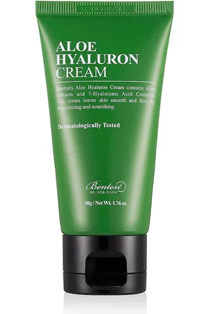 Benton ALOE HYALURON cream. Tratamiento Facial Hidratante. Tipo de Piel: Todo Tipo de Pieles. Texturas: Crema. Green Beauty: Ingredientes naturales. Tendencias: Aloe Vera, Ácido Hialurónico, Cosmética Coreana, Skinimalism. Ingredientes: Aloe Vera,