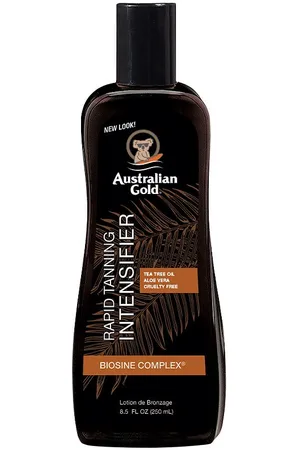 Australian Gold RAPID TANNING INTENSIFIER lotion. Faciales Corporales. Tipo de Piel: Todo Tipo de Pieles. Texturas: Loción. Tendencias: Aloe Vera. Ingredientes: Aloe Vera. Otras Características: Waterproof. Green Beauty: Cruelty Free