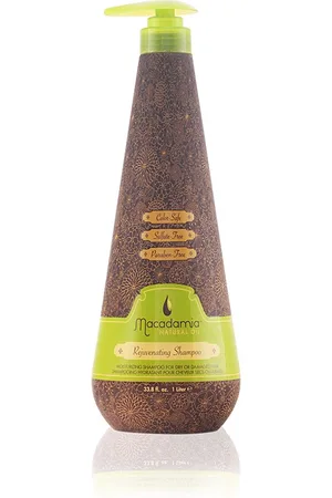 Macadamia REJUVENATING shampoo. Champú hidratante. Tipo de Cabello: Cabello Seco, Cabello Dañado. Formulación: Sin Sulfatos, Sin Siliconas. Green Beauty: Cruelty Free