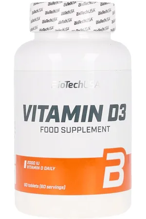 BiotechUSA VITAMIN D3 tabletas. Vitaminas y suplementos. Alérgenos alimentación: Sin gluten, Sin lactosa