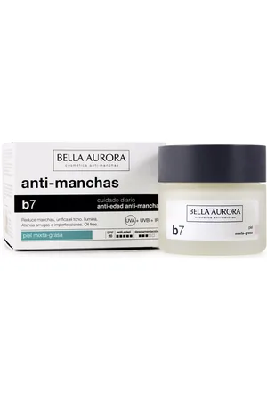 Bella Aurora B7 antimanchas regenerante aclarante SPF20 piel mixta/grasa. Antimanchas. Edad: Entre 26 y 35 años, Entre 36 y 50 años, Más de 50 años. Tipo de Piel: Mixta, Grasa. Tratamiento: Día. Texturas: Crema. Protección SPF: Media SPF 20