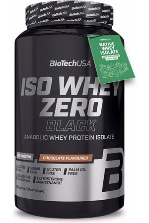 BiotechUSA ISO WHEY ZERO BLACK. Proteínas. Sabores: Vainilla, Chocolate, Fresa. Alérgenos alimentación: Sin gluten, Sin lactosa