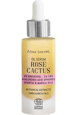 Alma Secret ROSE CACTUS aceite facial. Tratamiento Facial Hidratante. Tipo de Piel: Sensible, Todo Tipo de Pieles. Texturas: Aceite. Green Beauty: Ingredientes naturales, ECO, Packaging sostenible, Cruelty Free. Formato: Dosificador. Tendencias: Bakuch
