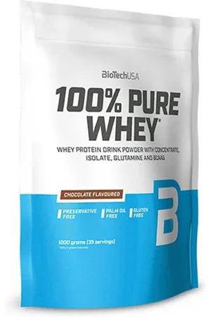 BiotechUSA 100%PURE WHEY. Proteínas. Sabores: Coco, Capuccino, Caramelo, Chocolate, Cookies & cream, Fresa, Tarta de queso. Alérgenos alimentación: Sin gluten, Sin azúcar