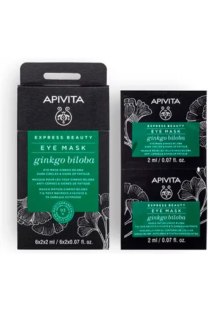 APIVITA Express Beauty Mascarilla para el contorno de ojos, ojeras y signos de fatiga. Efecto flash - Tratamiento Facial Antifatiga - Mascarilla Facial - Anti ojeras y bolsas de ojos. Edad: Entre 36 y 50 años, Más de 50 años. Tipo de Piel: Sensible