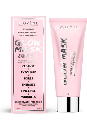 Biovène GLOW MASK pore cleansing facial treatment. Tratamiento Acné, Poros y puntos negros Mascarilla Facial. Tipo de Piel: Grasa, Todo Tipo de Pieles, Normal/Mixta. Green Beauty: Ingredientes naturales, Vegano, Cruelty Free. Tendencias: Ácido glic