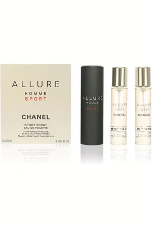 CHANEL ALLURE HOMME SPORT. Eau de Toilette - Colonia - Recargable. Familias Olfativas: Amaderada, Especiada. Green Beauty: Packaging sostenible, Recarga y rellenable