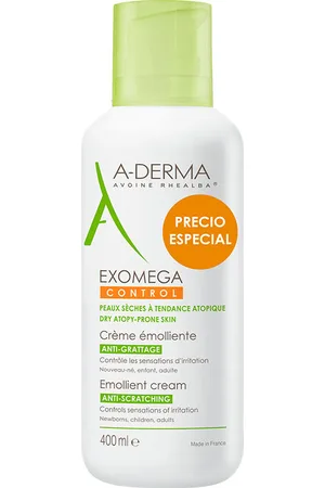 A-derma EXOMEGA CONTROL crema emoliente. Tratamiento Facial Hidratante. Tipo de Piel: Seca, Sensible, Atópica. Texturas: Crema. Green Beauty: Ingredientes naturales, Vegano. Propiedades: Calmante, Hidratante. Formato: Dosificador. Formulación: Sin