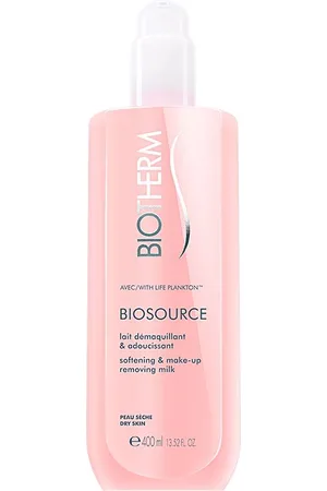 Biotherm BIOSOURCE softening & make-up removing milk. Limpiador facial. Tipo de Piel: Seca. Formato: Dosificador. Tendencias: Skinimalism
