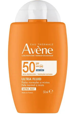 Avène SOLAIRE ULTRA FLUIDO MAT PERFECT protector solar facial tono universal SPF50. Protector solar facial. Edad: Entre 26 y 35 años, Entre 36 y 50 años, Más de 50 años. Tipo de Piel: Mixta, Sensible, Normal, Normal/Mixta. Texturas: Fluido. Formu