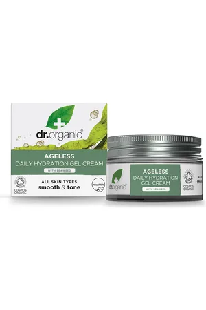 Dr Organic AGELESS crema de día en gel. Tratamiento Facial Hidratante. Edad: Entre 26 y 35 años, Entre 36 y 50 años, Más de 50 años. Tipo de Piel: Todo Tipo de Pieles. Tratamiento: Día. Texturas: Crema. Green Beauty: Ingredientes naturales, Vegano, Pa