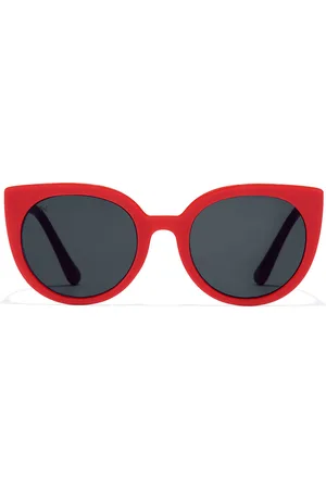 Hawkers DIVINE KIDS. Gafas de Sol para Niños. Color: Rojo. Tipo de gafas: Cat-eye