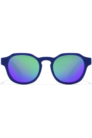 Hawkers WARWICK KIDS. Gafas de Sol para Niños. Color: Azul. Tipo de gafas: Redondas, Polarizadas