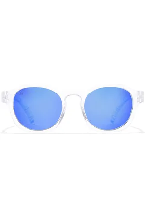 Hawkers WARWICK KIDS. Gafas de Sol para Niños. Color: Transparente. Tipo de gafas: Redondas, Polarizadas