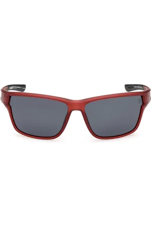 Timberland TB00001 POLARIZADA 67D. Gafas de Sol para adultos. Color: Rojo. Tipo de gafas: Rectangulares, Polarizadas