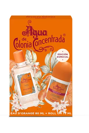 Alvarez Gómez AGUA DE COLONIA CONCENTRADA D’ORANGE LOTE. Cofre de regalo. Familias Olfativas: Amaderada, Cítrica