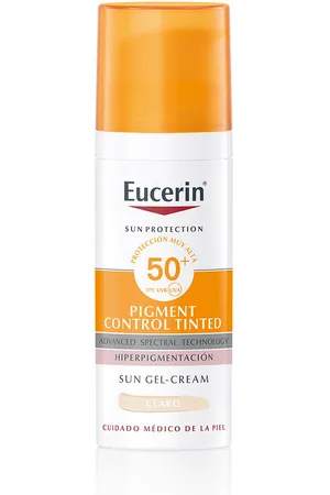 Eucerin SUN PROTECTION pigment control gel-crema color SPF50+. Antimanchas - Protector solar facial. Edad: Entre 26 y 35 años, Entre 36 y 50 años, Más de 50 años. Tipo de Piel: Sensible, Todo Tipo de Pieles. Texturas: Fluido. Formulación: No Comedo