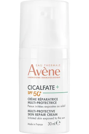 Avène CICALFATE+ crema multiprotectora reparadora de la piel SPF50+. Antimanchas - Tratamiento Facial anti rojeces - Protector solar facial. Tipo de Piel: Sensible. Texturas: Crema. Formulación: Sin Alcohol, Sin Siliconas. Formato: Dosificador. P