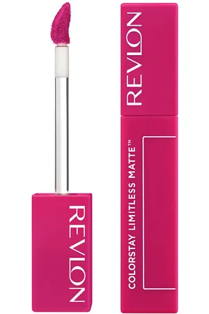 Revlon Mass Market COLORSTAY LIMITLESS MATTE barra de labios líquida. Pintalabios y labiales. Texturas: Líquido. Tendencias: Arándanos, Ácido Hialurónico. Color: Lila. Green Beauty: Vegano. Ingredientes: Ácido Hialurónico
