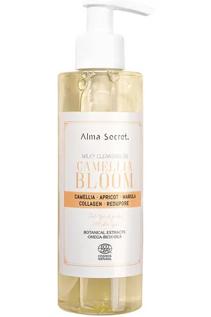 Alma Secret CAMELLIA BLOOM aceite desmaquillante. Desmaquillante - Desmaquillante. Tipo de Piel: Todo Tipo de Pieles. Texturas: Aceite. Tendencias: Aguacate, Vitamina E, Colágeno, Té verde. Ingredientes: Té Verde, Colágeno. Green Beauty: Cruelty Free