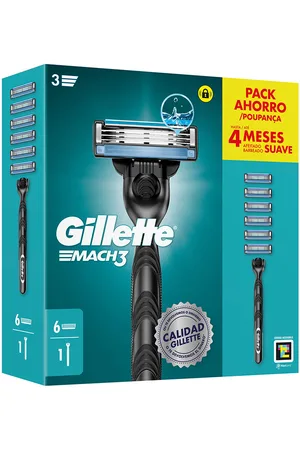 Gillette Mach 3 máquina + 2 recambios. Cuchillas de afeitar