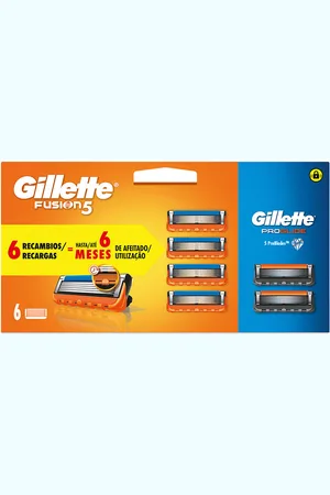 Gillette Fusion 5 cargador 4 recambios + Proglide 2 recambios. Cuchillas de afeitar