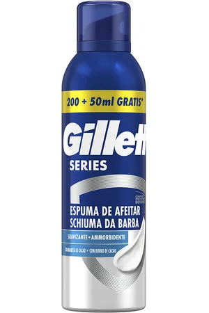 Gillette SERIES espuma de afeitar acondicionadora. Espuma de afeitar. Tipo de Piel: Sensible, Todo Tipo de Pieles. Texturas: Espuma/Mousse. Formato: Dosificador. Tendencias: Cacao