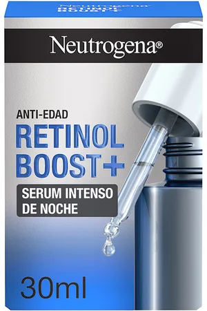 Neutrogena RETINOL BOOST+ sérum de noche intenso. Antiarrugas y Antiedad - Tratamiento Facial Reafirmante. Edad: Entre 26 y 35 años, Entre 36 y 50 años, Más de 50 años. Tratamiento: Noche. Texturas: Sérum. Formato: Dosificador. Producto de Parafarmaci