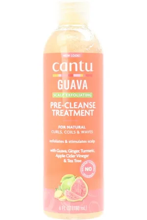 Cantu GUAVA & GINGER pre-cleanser treatment. Exfoliante capilar - Definición de rizos afro. Tipo de Cabello: Cabello Rizado. Formulación: Sin Parabenos, Sin Sulfatos, Sin Siliconas. Tendencias: Cúrcuma. Green Beauty: Cruelty Free