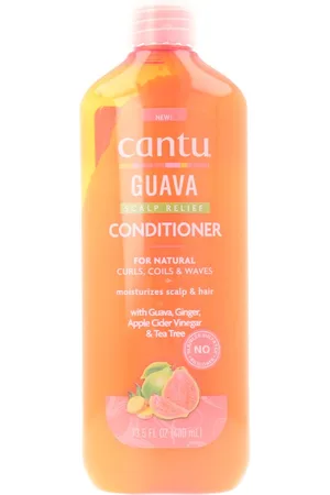 Cantu GUAVA & GINGER scalp relief conditioner. Definición de rizos afro. Tipo de Cabello: Cabello Rizado. Formulación: Sin Sulfatos, Sin Siliconas. Tendencias: Árbol de té, Jengibre, Menta. Green Beauty: Cruelty Free