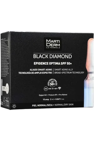 Martiderm BLACK DIAMOND EPIGENCE OPTIMA ampollas para piel normal-seca SPF50+. Antiarrugas y Antiedad - Tratamiento Facial Reafirmante - Antimanchas. Edad: Entre 36 y 50 años, Más de 50 años. Tipo de Piel: Seca, Normal, Todo Tipo de Pieles. Tratamien