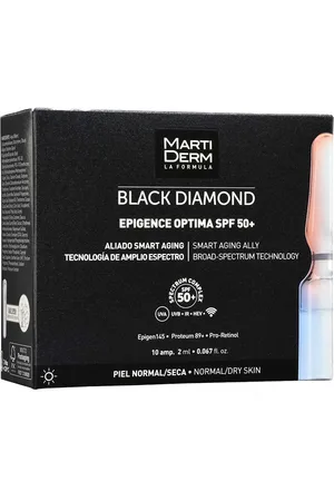 Martiderm BLACK DIAMOND EPIGENCE OPTIMA ampollas para piel normal-seca SPF50+. Antiarrugas y Antiedad - Tratamiento Facial Reafirmante - Antimanchas. Edad: Entre 36 y 50 años, Más de 50 años. Tipo de Piel: Seca, Normal, Todo Tipo de Pieles. Tratamien