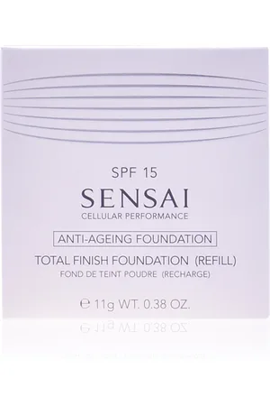 SENSAI TOTAL FINISH foundation refill. Base de maquillaje - Polvo compacto - Recarga. Protección SPF: Baja SPF 10. Green Beauty: Packaging sostenible, Recarga y rellenable