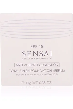 SENSAI TOTAL FINISH foundation refill. Base de maquillaje - Polvo compacto - Recarga. Protección SPF: Media SPF 15. Green Beauty: Packaging sostenible, Recarga y rellenable