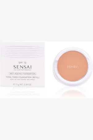 SENSAI TOTAL FINISH foundation refill. Base de maquillaje - Polvo compacto - Recarga. Protección SPF: Baja SPF 10. Green Beauty: Packaging sostenible, Recarga y rellenable