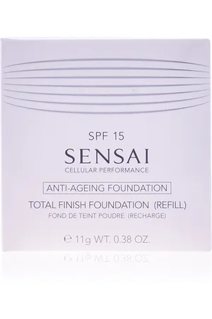 SENSAI TOTAL FINISH foundation refill. Base de maquillaje - Polvo compacto - Recarga. Protección SPF: Baja SPF 10. Green Beauty: Packaging sostenible, Recarga y rellenable