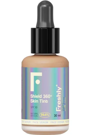 Freshly Cosmetics SHIELD 360 sérum con color SPF30. Antiarrugas y Antiedad - Antimanchas - Protector solar facial. Tipo de Piel: Todo Tipo de Pieles. Texturas: Sérum. Green Beauty: Ingredientes naturales, Vegano, Cruelty Free. Formato: Dosificador. Protecció