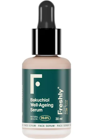 Freshly Cosmetics BAKUCHIOL WELL-AGEING sérum. Antiarrugas y Antiedad - Tratamiento Facial Reafirmante. Edad: Entre 36 y 50 años, Más de 50 años. Tipo de Piel: Sensible, Todo Tipo de Pieles, Atópica. Texturas: Sérum. Green Beauty: Ingredientes naturales, Veg